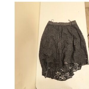 City Chic‎ Black Floral Lace High-Low Asymmetrical Skirt Plus Size L 20